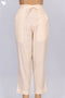 Cambric Cotton Pants in Beige